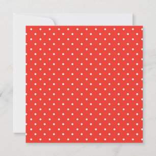 Tarjeta De Agradecimiento Fondo rojo sin costuras patrón de lunares