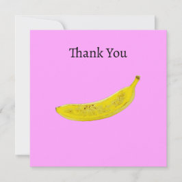Tarjeta De Agradecimiento Fondo rosa del arte pop Banana