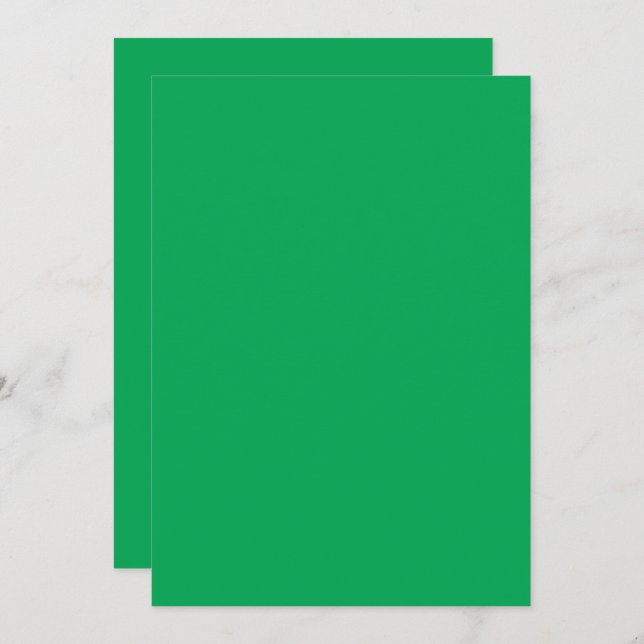 Tarjeta De Agradecimiento fondo verde con borde blanco (Anverso / Reverso)