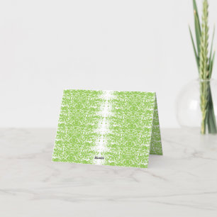 Tarjeta De Agradecimiento fondo verde y blanco con puntos pequeños