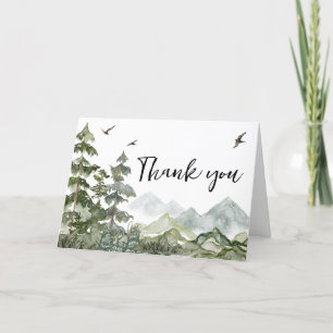 Tarjeta De Agradecimiento Forest Adventure Baby Shower