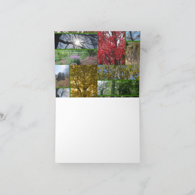 Tarjeta De Agradecimiento Forest/Trees Collage (Interior)
