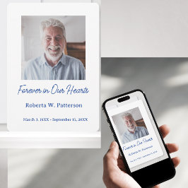 Tarjeta De Agradecimiento Forever in Our Hearts Photo Funeral Memorial