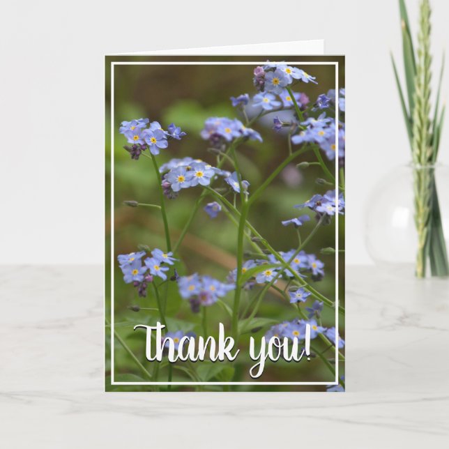 Tarjeta De Agradecimiento Forget-Me-Not Thank You Card (Anverso)