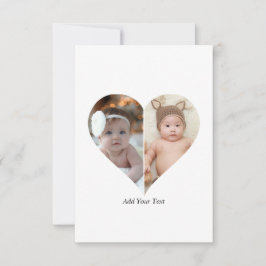 Tarjeta De Agradecimiento Forma cardíaca 2 Collage de fotos