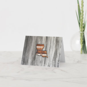 Tarjeta De Agradecimiento Forma Rustica de Luisiana