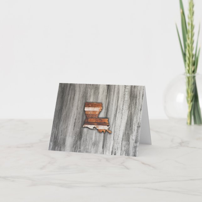 Tarjeta De Agradecimiento Forma Rustica de Luisiana (Anverso)