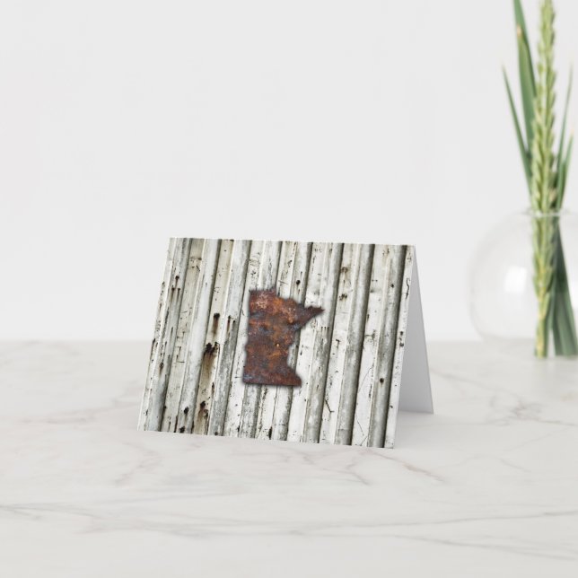 Tarjeta De Agradecimiento Forma Rusty Minnesota (Anverso)