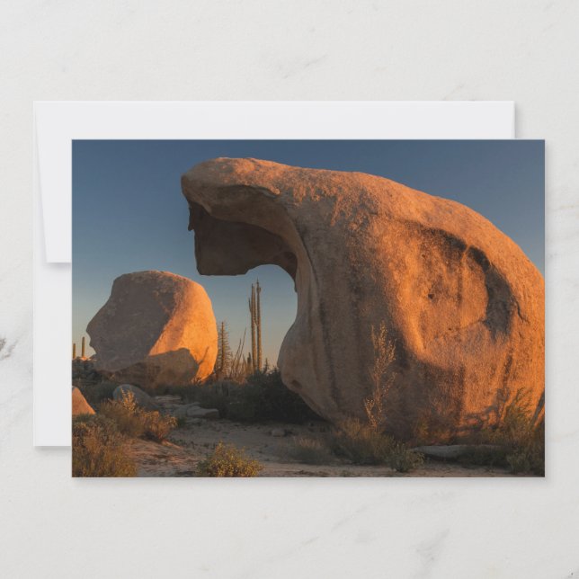 Tarjeta De Agradecimiento Formaciones de roca al atardecer (Anverso)