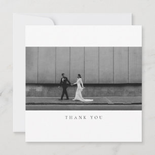 Tarjeta de agradecimiento formal de boda clásica c