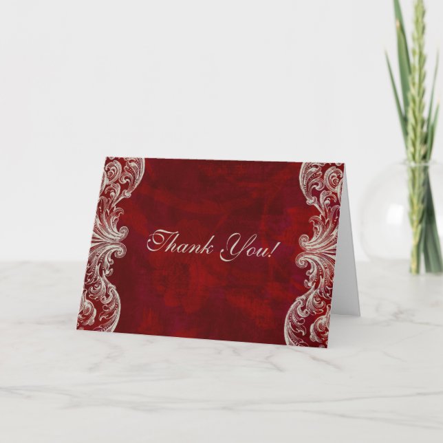 Tarjeta de agradecimiento formal de boda de jardín (Anverso)