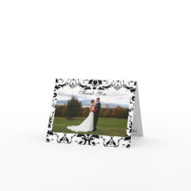 Tarjeta de agradecimiento formal de Damask