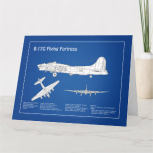 Tarjeta De Agradecimiento Fortaleza Voladora B-17 - Plan de Plano de Plano A
