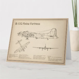 Tarjeta De Agradecimiento Fortaleza Voladora B-17 - Planes de Plano de Plane