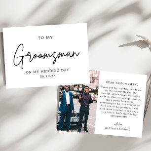 Tarjeta De Agradecimiento Foto a mi padrino el día de mi boda