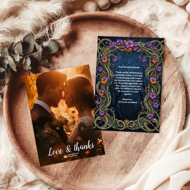 Tarjeta De Agradecimiento Foto Arte Novedoso Gótico Boda de Halloween (Subido por el creador)