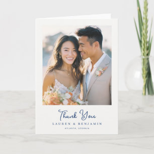 Tarjeta De Agradecimiento Foto beige romántica