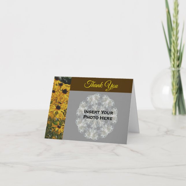 Tarjeta De Agradecimiento Foto Boda de Black Eyed Susan Flower (Anverso)