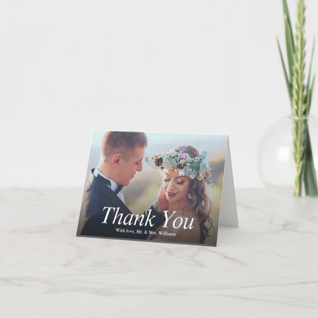 Tarjeta De Agradecimiento Foto Boda favorita Gracias (Anverso)