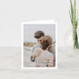 Tarjeta De Agradecimiento Foto Boda moderna