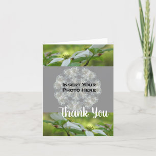 Tarjeta De Agradecimiento Foto Boda personalizada de flor de Dogwood