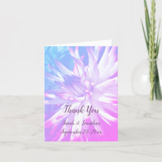 Tarjeta De Agradecimiento Foto Boda personalizada de la flor de Dahlia