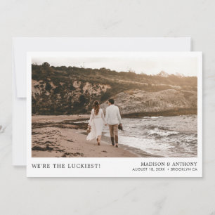 Tarjeta De Agradecimiento Foto Boda simple moderna
