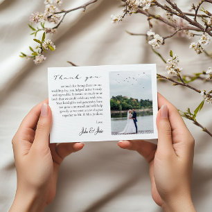 Tarjeta De Agradecimiento Foto boda y recuerdos Código QR Gracias