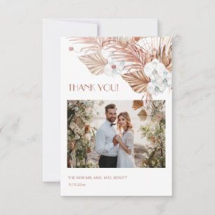 Tarjeta De Agradecimiento Foto Boho acuarela