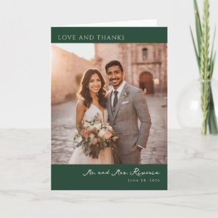 Tarjeta De Agradecimiento Foto Cálida Romántica y Alegre
