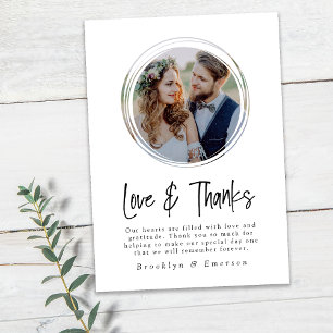 Tarjeta De Agradecimiento Foto circular Minimalista