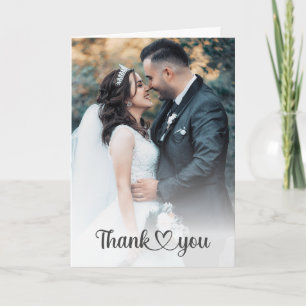 Tarjeta De Agradecimiento Foto clásica de moda Moda Novia y Boda Groom