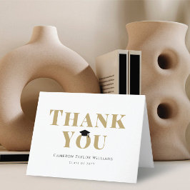 Tarjeta De Agradecimiento Foto clásica del tapón de graduación de Mortarboar