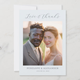 Tarjeta De Agradecimiento Foto Clásica Neutral Romántica