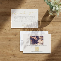 Foto con código QR Guión de oro elegante