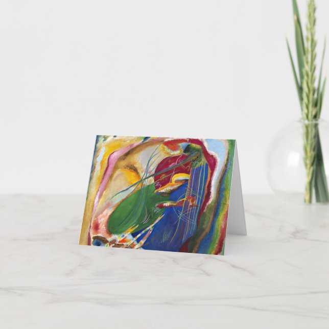 Tarjeta De Agradecimiento Foto con tres puntos, no.196 de Kandinsky (Anverso)