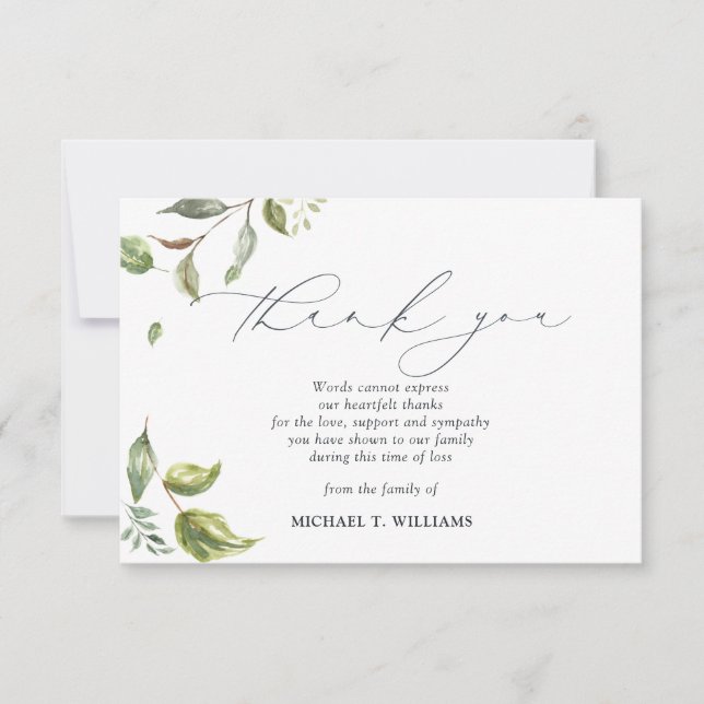 Tarjeta De Agradecimiento Foto conmemorativa de la vegetación acuática (Anverso)