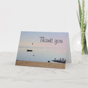 Tarjeta De Agradecimiento Foto costera de la escena