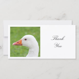 Tarjeta De Agradecimiento Foto cuadrada - Goose blanco