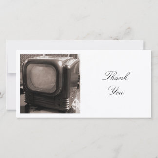Tarjeta De Agradecimiento Foto Cuadrada - Televisor Antiguo