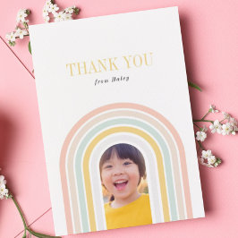 Tarjeta De Agradecimiento Foto de arcoíris moderno