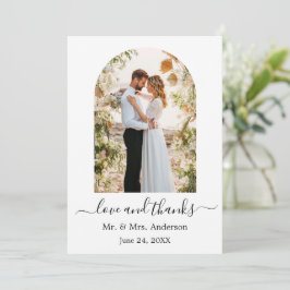 Tarjeta De Agradecimiento Foto de arte moderno fotograma amor y agradecimien