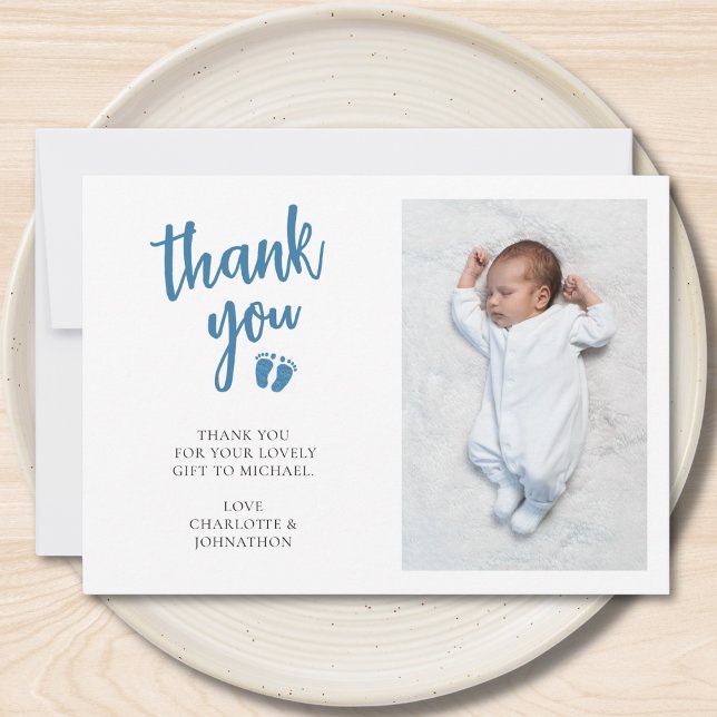 Tarjeta De Agradecimiento Foto de Baby Shower del niño (Subido por el creador)