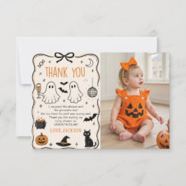 Tarjeta De Agradecimiento foto de bebé de Halloween