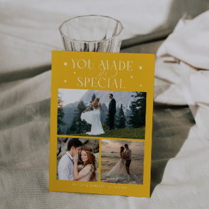 Tarjeta De Agradecimiento Foto de boda amarilla especial 'Lo hiciste especia