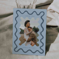 Foto de Boda azul de la línea dibujada a mano apre