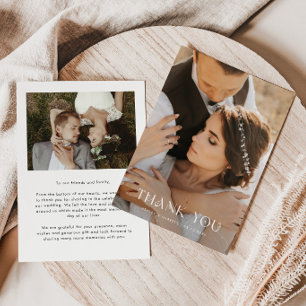 Tarjeta De Agradecimiento Foto de boda blanca mística