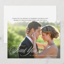 Foto de boda con letra elegante moderna