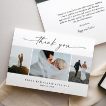 Foto de boda con letra manuscrita elegante