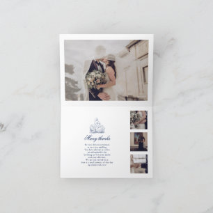 Tarjeta De Agradecimiento Foto de Boda de Cisne de amor minimalista esbozada